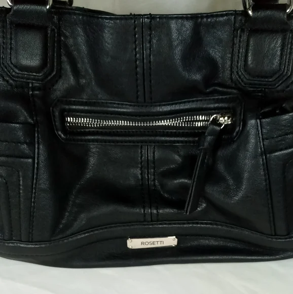 Rossetti Courte Black Fax Leather Satchel Shoulder Bag - Picture 11 of 16